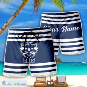 Geelong Cats AFL Beach Shorts Custom Name Product Photo 1