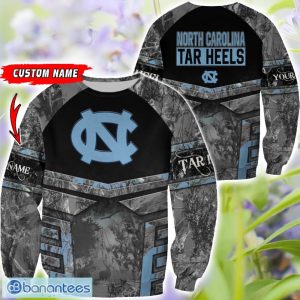 North Carolina Tar Heels Grey Black Hunting 3D T-Shirt Hoodie Sweatshirt Zip Hoodie Custom Name Product Photo 2