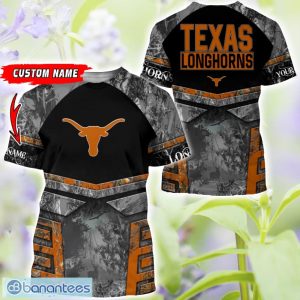 Texas Longhorns Grey Black Hunting 3D T-Shirt Hoodie Sweatshirt Zip Hoodie Custom Name Product Photo 3
