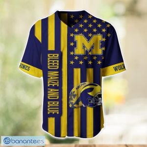 Michigan Wolverines Custom Name and Number NCAA Baseball Jersey Shirt Product Photo 2