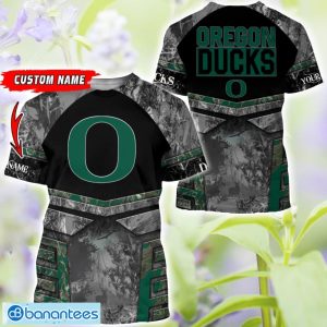 Oregon Ducks Grey Black Hunting 3D T-Shirt Hoodie Sweatshirt Zip Hoodie Custom Name Product Photo 3