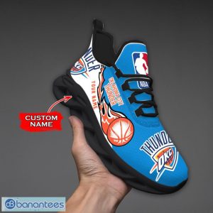 Personalized Name Oklahoma City Thunder Fireball Personalized Sneakers Max Soul Shoes Product Photo 2