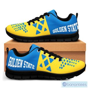 NBA Golden State Warriors Gold Blue Sneakers For Fans Running Shoes Product Photo 2
