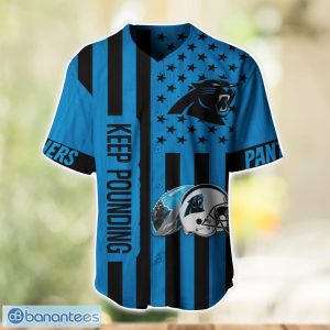 Carolina Panthers Custom Name and Number Baseball Jersey Shirt Product Photo 2