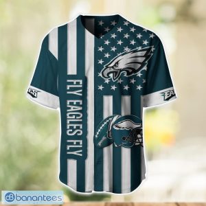 Philadelphia Eagles Custom Name and Number Baseball Jersey Shirt Product Photo 2