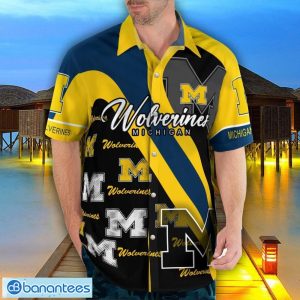 Michigan Wolverines Hawaii Shirt Big Logo 3D Printing Hawaiian Shirt For Men And Women Product Photo 4