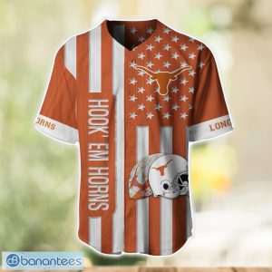 Texas Longhorns Custom Name and Number NCAA Baseball Jersey Shirt Product Photo 2