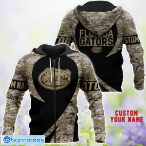 Florida Gators 3D Hoodie T-Shirt Sweatshirt Camo Pattern Veteran Custom Name Gift For Father's day Product Photo 1