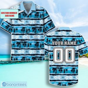 NRL Cronulla-Sutherland Sharks Combo Hawaiian Shirt And Shorts Custom Number And Name Trendy Combo For Fans Product Photo 2
