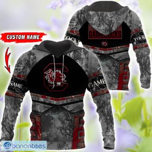 South Carolina Gamecocks Grey Black Hunting 3D T-Shirt Hoodie Sweatshirt Zip Hoodie Custom Name Product Photo 1