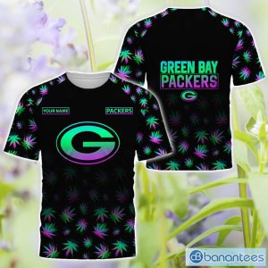 Green Bay Packers Personalized Name Weed pattern All Over Printed 3D TShirt Hoodie Sweatshirt Product Photo 3