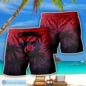 Melbourne Demons AFL Coconut Pattern Tropical Beach Shorts For Mens Personalized Name Product Photo 1