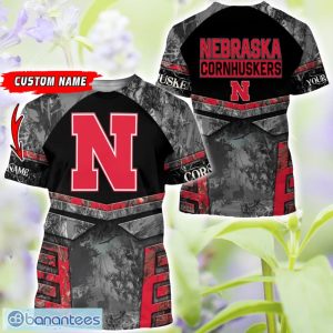 Nebraska Cornhuskers Grey Black Hunting 3D T-Shirt Hoodie Sweatshirt Zip Hoodie Custom Name Product Photo 3