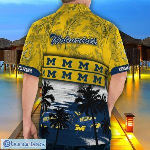 Michigan Wolverines Logo Team Tropical Coconut Hawaii Shirt For Men And Women Product Photo 2