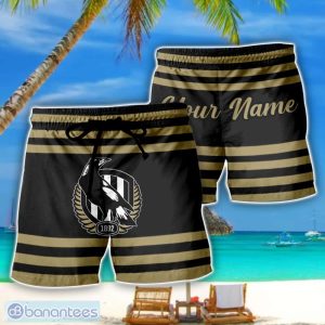 Collingwood Magpies AFL Beach Shorts Custom Name Product Photo 1