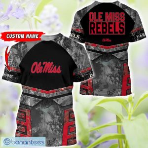 Ole Miss Rebels Grey Black Hunting 3D T-Shirt Hoodie Sweatshirt Zip Hoodie Custom Name Product Photo 3