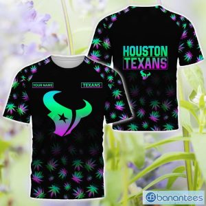 Houston Texans Personalized Name Weed pattern All Over Printed 3D TShirt Hoodie Sweatshirt Product Photo 3