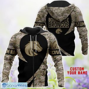Boise State Broncos 3D Hoodie T-Shirt Sweatshirt Camo Pattern Veteran Custom Name Gift For Father's day Product Photo 1