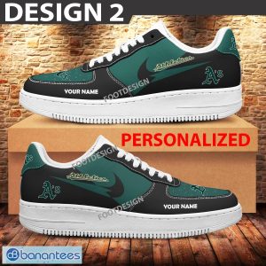 Custom Name Oakland Athletics Teams Air Force 1 Shoes Design Gift AF1 Sneaker For Fans - Oakland Athletics Air Force 1 Sneaker Personalized Style 2