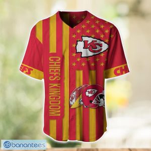 Kansas City Chiefs Custom Name and Number Baseball Jersey Shirt Product Photo 2