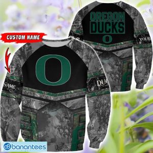 Oregon Ducks Grey Black Hunting 3D T-Shirt Hoodie Sweatshirt Zip Hoodie Custom Name Product Photo 2
