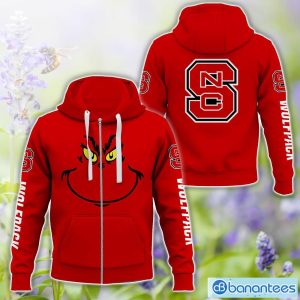 NC State Wolfpack Grinch Face All Over Printed 3D TShirt Sweatshirt Hoodie Unisex For Men And Women Product Photo 4