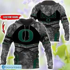 Oregon Ducks Grey Black Hunting 3D T-Shirt Hoodie Sweatshirt Zip Hoodie Custom Name Product Photo 1