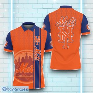 New York Mets MLB Vertical Team Name Team Logo 3D Polo Shirt Special Edition For Men Women Product Photo 1