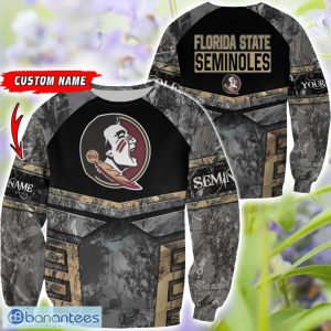 Florida State Seminoles Grey Black Hunting 3D T-Shirt Hoodie Sweatshirt Zip Hoodie Custom Name Product Photo 2