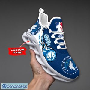 Personalized Name Minnesota Timberwolves Fireball Personalized Sneakers Max Soul Shoes Product Photo 1