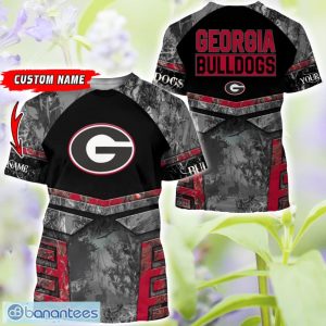 Georgia Bulldogs Grey Black Hunting 3D T-Shirt Hoodie Sweatshirt Zip Hoodie Custom Name Product Photo 3