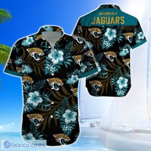 Jacksonville JaguarsTeam Logo Tropical 3D Hawaiian Shirt Big Fans Gift Product Photo 1