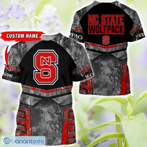 NC State Wolfpack Grey Black Hunting 3D T-Shirt Hoodie Sweatshirt Zip Hoodie Custom Name Product Photo 3