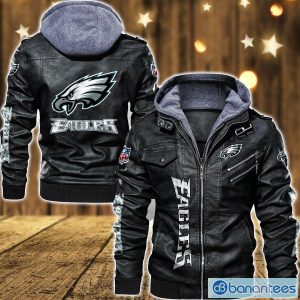 Philadelphia Eagles Logo team 2D Leather Jacket Gift For Men Father's Day Gift Product Photo 1