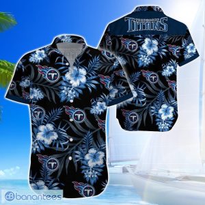 Tennessee TitansTeam Logo Tropical 3D Hawaiian Shirt Big Fans Gift Product Photo 1