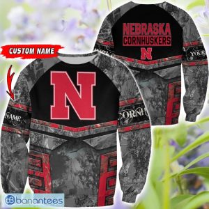 Nebraska Cornhuskers Grey Black Hunting 3D T-Shirt Hoodie Sweatshirt Zip Hoodie Custom Name Product Photo 2