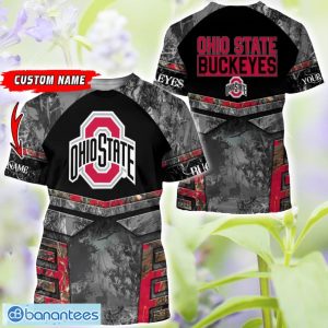 Ohio State Buckeyes Grey Black Hunting 3D T-Shirt Hoodie Sweatshirt Zip Hoodie Custom Name Product Photo 3