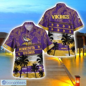 Minnesota Vikings Logo Team Tropical Coconut Hawaii Shirt For Men And Women Product Photo 1