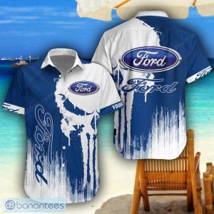 Ford 3D Printing Hawaiian Shirt Summer Beach Shirt For Fans Custom Name Product Photo 1