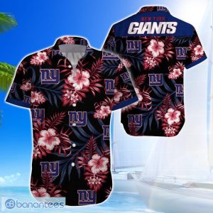 New York GiantsTeam Logo Tropical 3D Hawaiian Shirt Big Fans Gift Product Photo 1