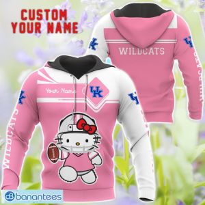 Cute Gift For NCAA Kentucky Wildcats Hello Kitty 3D T-Shirt Sweatshirt Hoodie Custom Name Product Photo 1