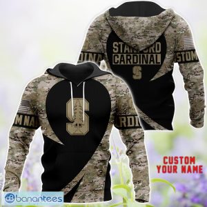 Stanford Cardinal 3D Hoodie T-Shirt Sweatshirt Camo Pattern Veteran Custom Name Gift For Father's day Product Photo 1