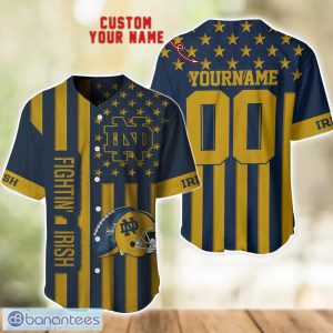 Notre Dame Fighting Irish Custom Name and Number NCAA Baseball Jersey Shirt Product Photo 1