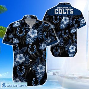 Indianapolis ColtsTeam Logo Tropical 3D Hawaiian Shirt Big Fans Gift Product Photo 1