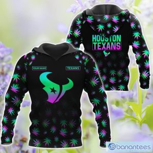 Houston Texans Personalized Name Weed pattern All Over Printed 3D TShirt Hoodie Sweatshirt Product Photo 1