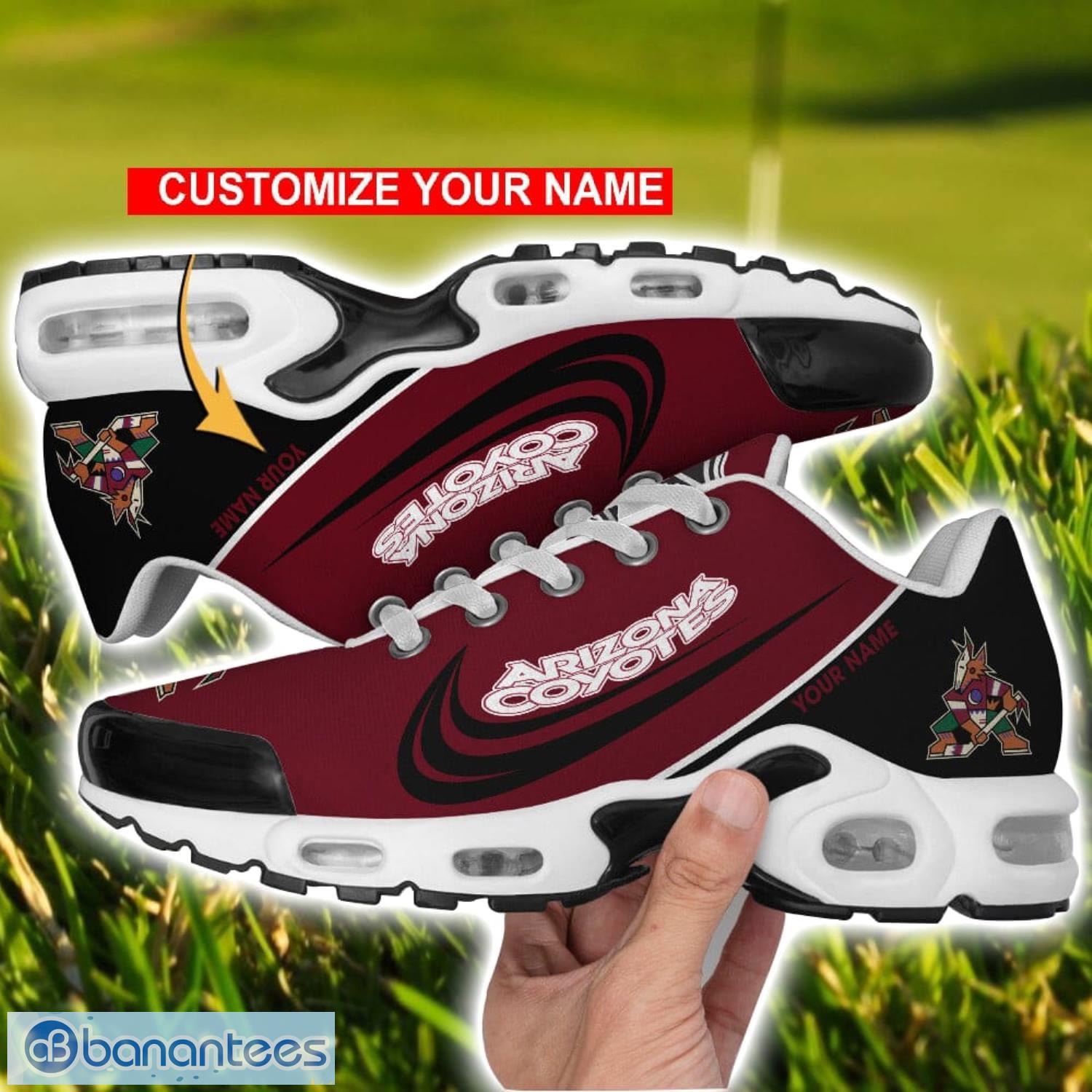 arizona coyotes air cushion sport shoes personalized name gift for men women image Arizona Coyotes Air Cushion Sport Shoes Personalized Name Gift For Men Women Product Photo 1