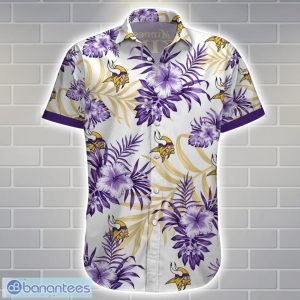 Minnesota VikingsTeam Logo Tropical 3D Hawaiian Shirt Big Fans Gift Product Photo 2