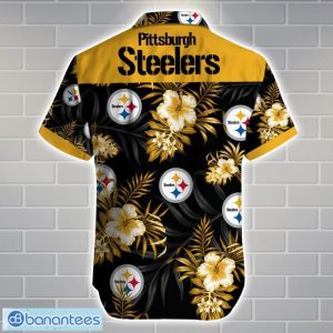 Pittsburgh SteelersTeam Logo Tropical 3D Hawaiian Shirt Big Fans Gift Product Photo 3