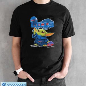 Baby Yoda Balloon Buffalo Bills Logo T-shirt - Black Unisex T-Shirt
