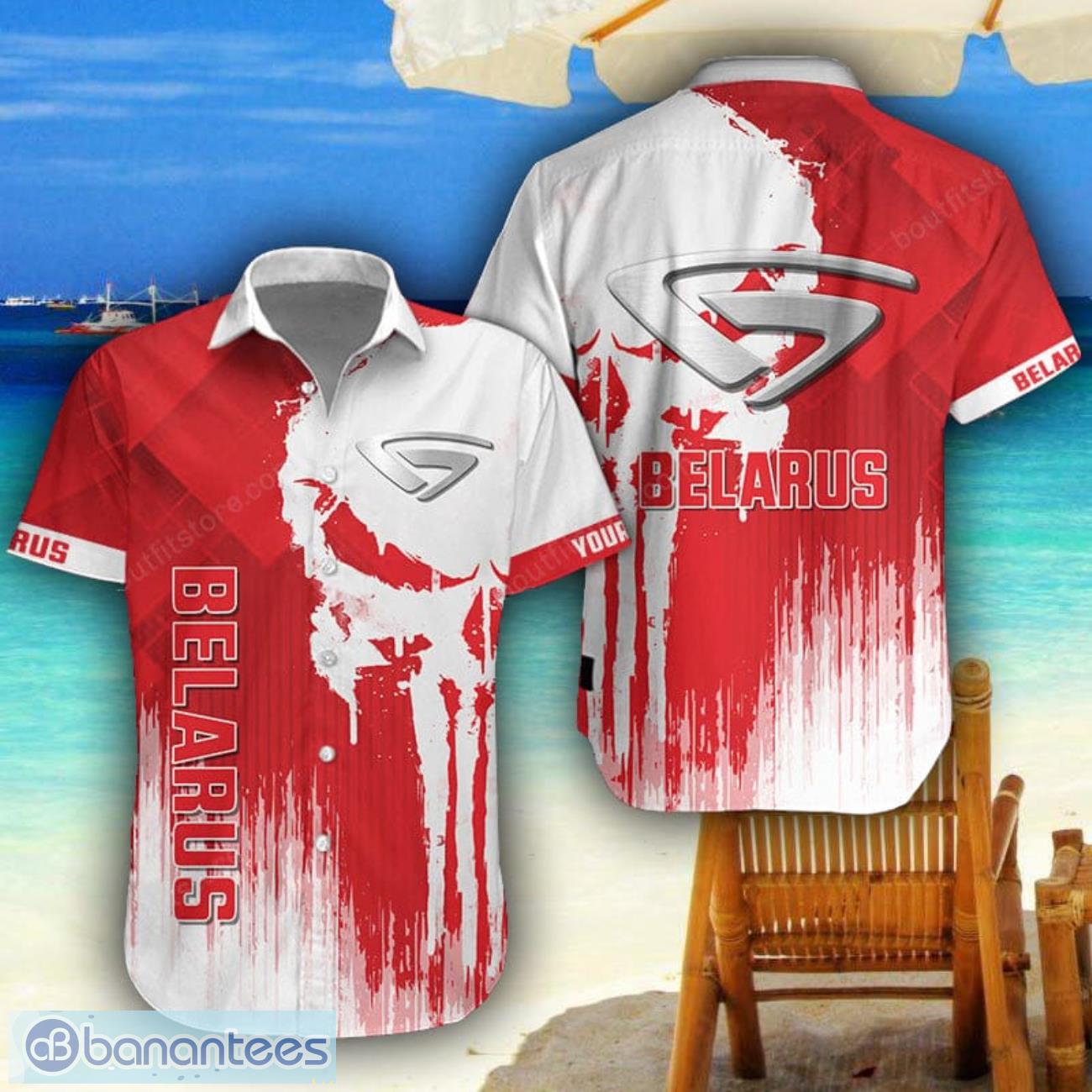 belarus 3d printing hawaiian shirt summer beach shirt for fans custom name image Belarus 3D Printing Hawaiian Shirt Summer Beach Shirt For Fans Custom Name Product Photo 1